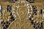 складень, Святитель Николай Чудотворец, медный сплав, 2-цветная эмаль, Российская империя, 11.1 x 15...