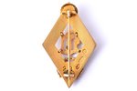 ЛУ - знак преподавателей Латвийского университета, № 28, серебро, 875 проба, Латвия, 20е-30е годы 20...