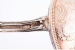 ложка, серебро, из монеты 5 латов (1929), 875 проба, 37.55 г, 12.6 см, 20-30е годы 20го века, Латвия...