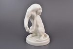 статуэтка, Пантера, фарфор, Германия, Meissen, автор модели - Erich Oehme, 20-30е годы 20го века, h...