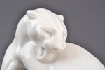 статуэтка, Пантера, фарфор, Германия, Meissen, автор модели - Erich Oehme, 20-30е годы 20го века, h...