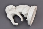 статуэтка, Пантера, фарфор, Германия, Meissen, автор модели - Erich Oehme, 20-30е годы 20го века, h...