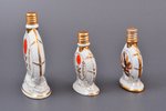 парфюмерный набор, 3 предмета, фарфор, Рижская фарфоровая фабрика, ручная роспись, автор формы - Зин...