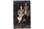 фотография, женщина в армейской форме, Латвия, Российская империя, начало 20-го века, 13.6х8.3 см...