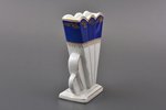 салфетница, фарфор, фабрика М.С. Кузнецова, Рига (Латвия), 1934-1936 г., h 13.4 см, первый сорт...