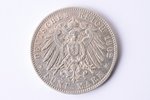 5 марок, 1902 г., J, Гамбург, серебро, 900 проба, Германия, 27.71 г, Ø 37.9 мм...