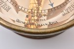 настенный барометр, Heinr. Dettmann, Рига, металл, Латвия, 20-30е годы 20го века, Ø 14.3 см...