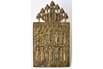икона, Покров Пресвятой Богородицы, медный сплав, Российская империя, 19-й век, 19.9 x 11.2 x0.3 см,...