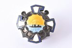 миниатюрный знак, Латвийский военный флот, серебро, Латвия, 20е-30е годы 20го века, 25 x 25.1 мм, 6....