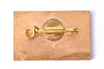 знак с документом, Отличник коммунального хозяйства Латвийской ССР, СССР, 1973 г., 17.5 x 26.6 мм...
